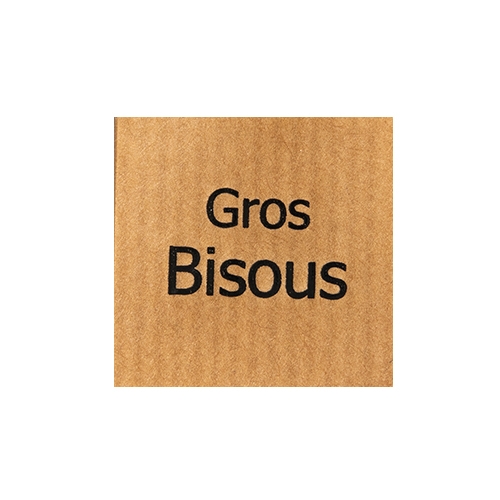 Wish label Gros Bisous kraft black 500pcs