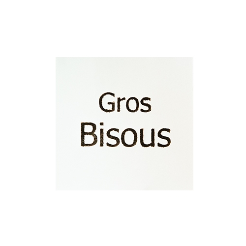 Wish label Gros Bisous white gold 500pcs