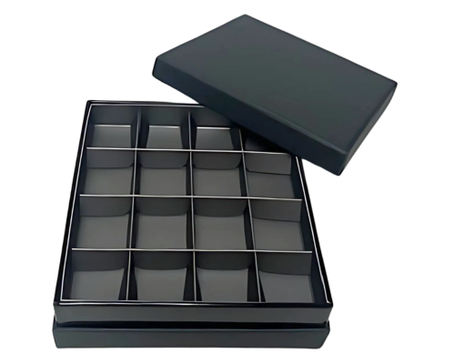 Etage Box base L139xW139xH24mm + compartments black warm grey