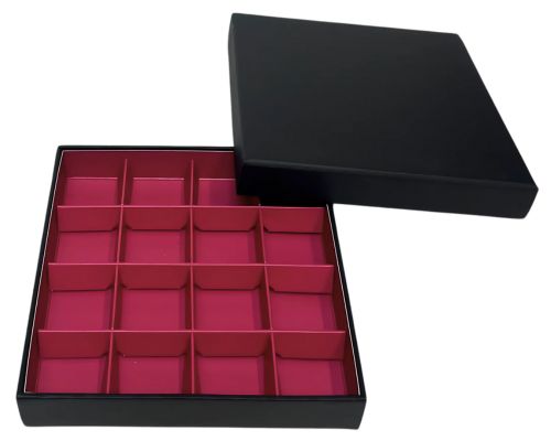 San Remo L139xW139xH31mm + compartments black dahlia